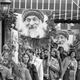 About 250 Rajneeshees march through downtown Portland on November 1, 1985 to protest the incarceration of their leader (AP Photo/Jack Smith)